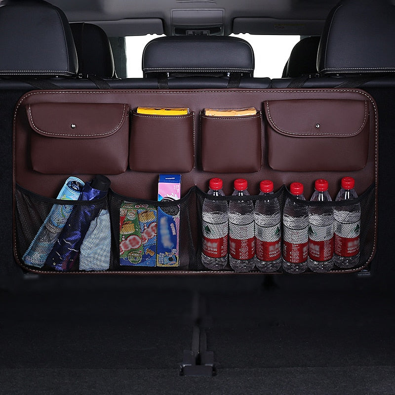 Car Rear Seat Back Storage Bag Auto Interior Tidying Interior Bale Sundries Drink Stowing Tidying Package Accessories Supplies