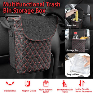 Car Accessories Car Trash Bin Multifunctional Car Storage Box Double-layer design Mini Hanging Trash Case Storage Case