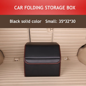 Car Trunk Box Storage Bag Organizer Foldable PU Leather Auto Tool Bag Durable Collapsible Cargo Storage Stowing Tidying