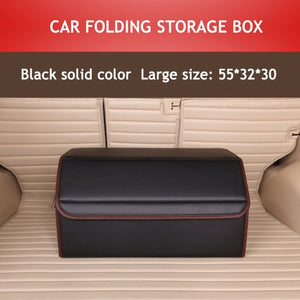 Car Trunk Box Storage Bag Organizer Foldable PU Leather Auto Tool Bag Durable Collapsible Cargo Storage Stowing Tidying