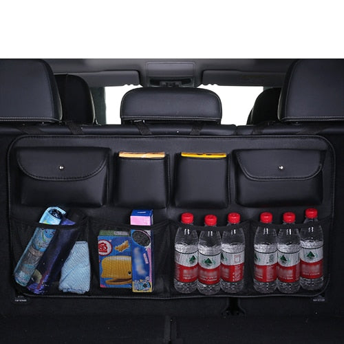 Car Rear Seat Back Storage Bag Auto Interior Tidying Interior Bale Sundries Drink Stowing Tidying Package Accessories Supplies