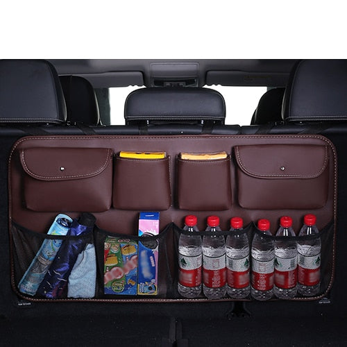 Car Rear Seat Back Storage Bag Auto Interior Tidying Interior Bale Sundries Drink Stowing Tidying Package Accessories Supplies