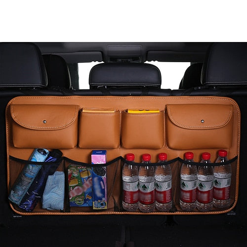 Car Rear Seat Back Storage Bag Auto Interior Tidying Interior Bale Sundries Drink Stowing Tidying Package Accessories Supplies