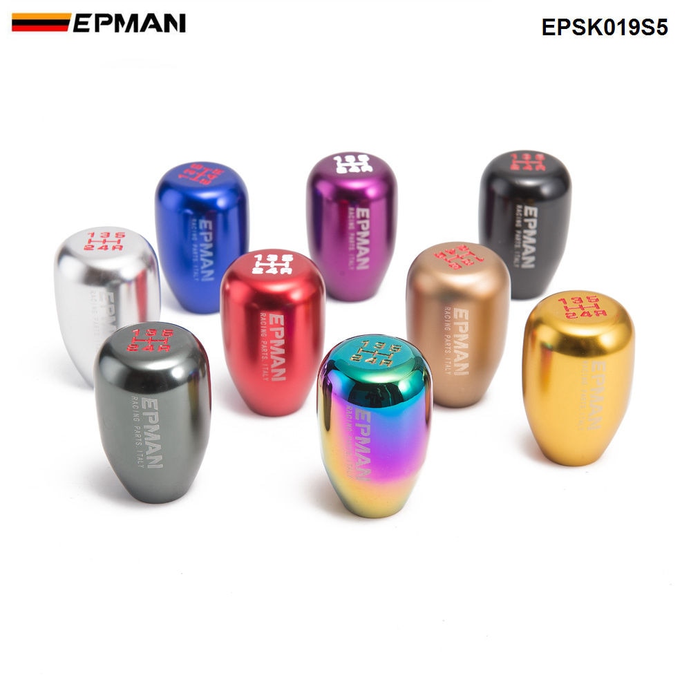 EPMAN Sport Universal Racing 5 Speed car Gear Shifter Knob  Manual Automatic Gear Shift Knob Shift Lever EPSK019S5