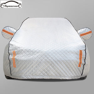 Car cover plus cotton padded winter car cover  Four seasons aluminum film hail /weatherproof/sun/snow fit