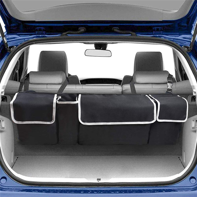 Huihom Car Seat Back Trunk Organizer Backseat Hanging Multi Pocket Storage Bag Automobile Travel Stowing Tidying Accessories