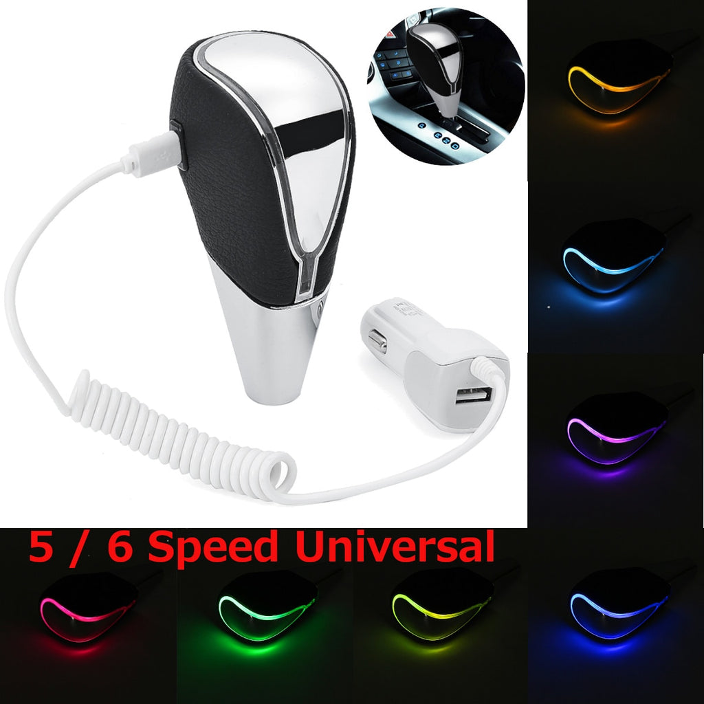 Universal Car MT AT Gear Shift Knob Automatic color change LED Light Lamp for Touch Activated Sensor Shifter Gear Stick Lever