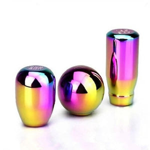 Neo Chrome Universal Speed Car Gear Shift Knob Manual Automatic Aluminum Alloy Racing Gear Shift Knob shift lever