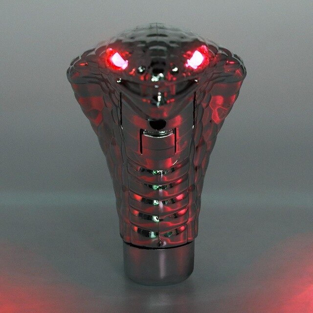 Universal Led Eyes Car Chrome Manual Gear Shift Knob Snake