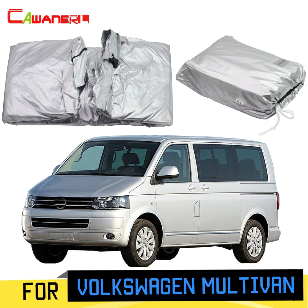 Cawanerl Car Cover MPV Sun Anti-UV Rain Snow Scratch Protector Cover Windproof For Volkswagen Multivan