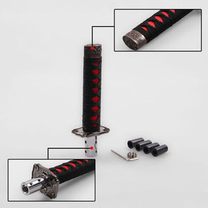 Fashion  1 Set Universal Samurai Sword Vehicle Car Shift Knob Katana Metal Weighted Sport Shifter 4 Adapter Car Accessories